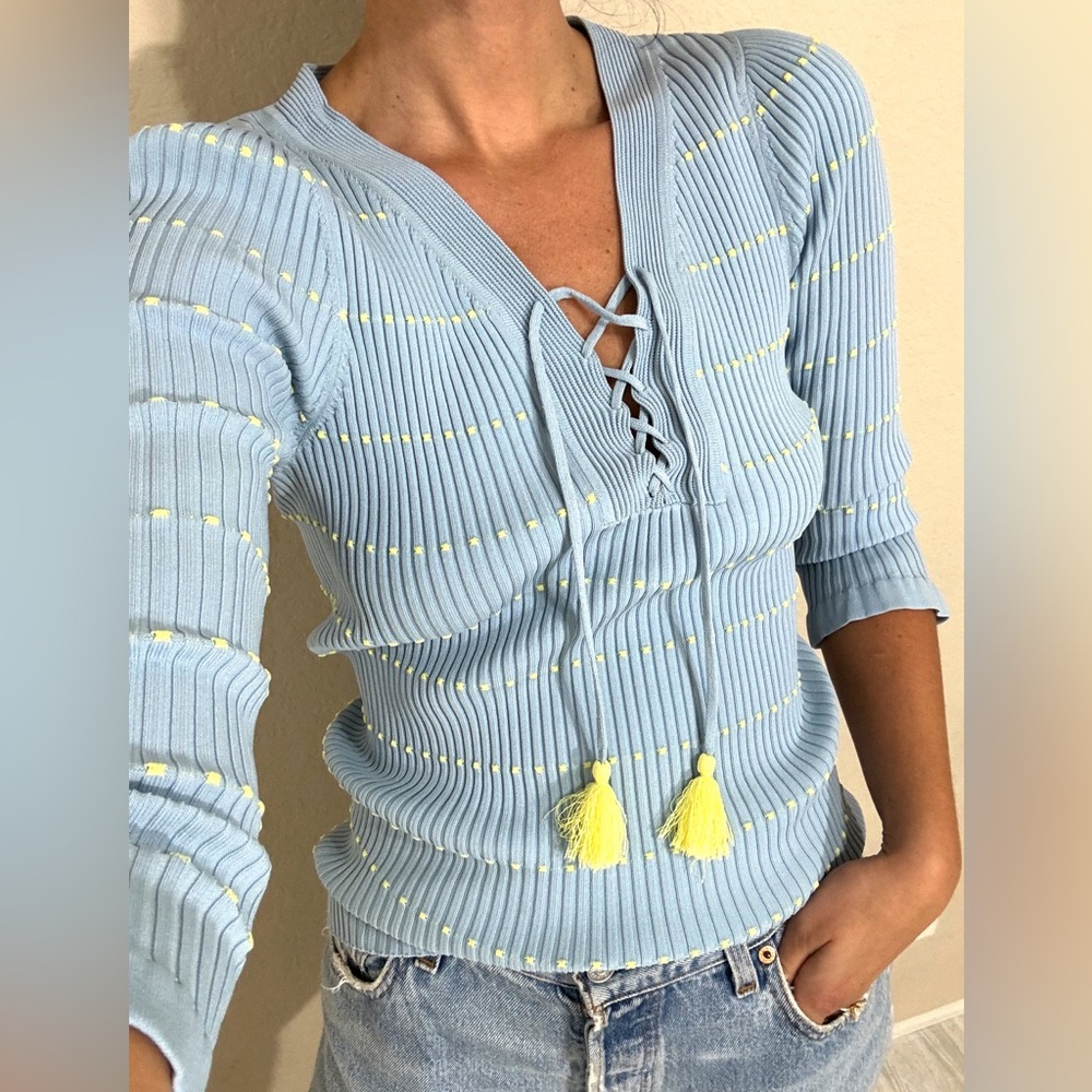 Sandro Paris Ribbed Top
